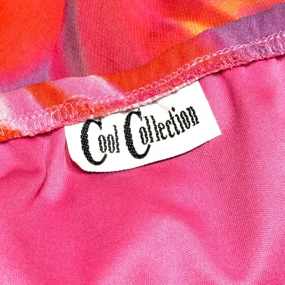 Vtg 90s Y2K Floral Chiffon Maxi Skirt Elastic Waist Whimsical Fairy Festival - Picture 7 of 12